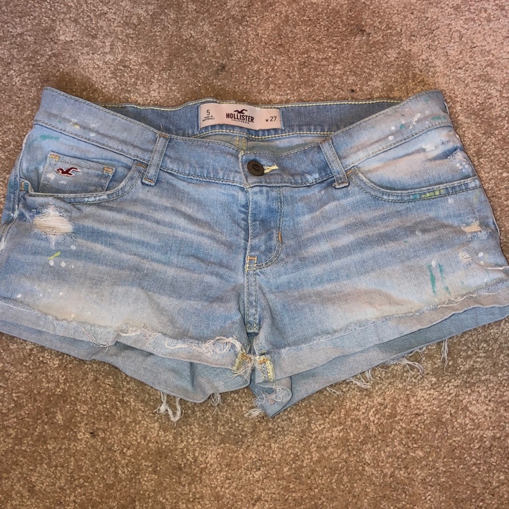 Hollister light wash denim shorts